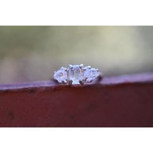 Raw Diamond Engagement Ring Rough Natural and Uncut Wedding Band Raw Gem…